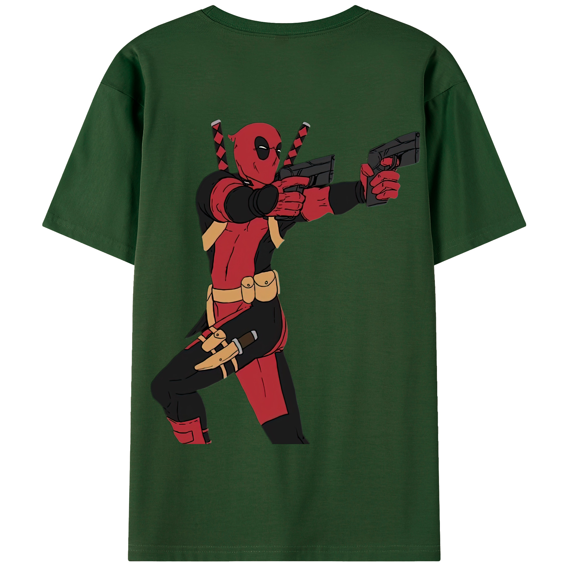 （画像用） Deadpool デッドプール 綿100％半袖Tシャツ（背面プリント）